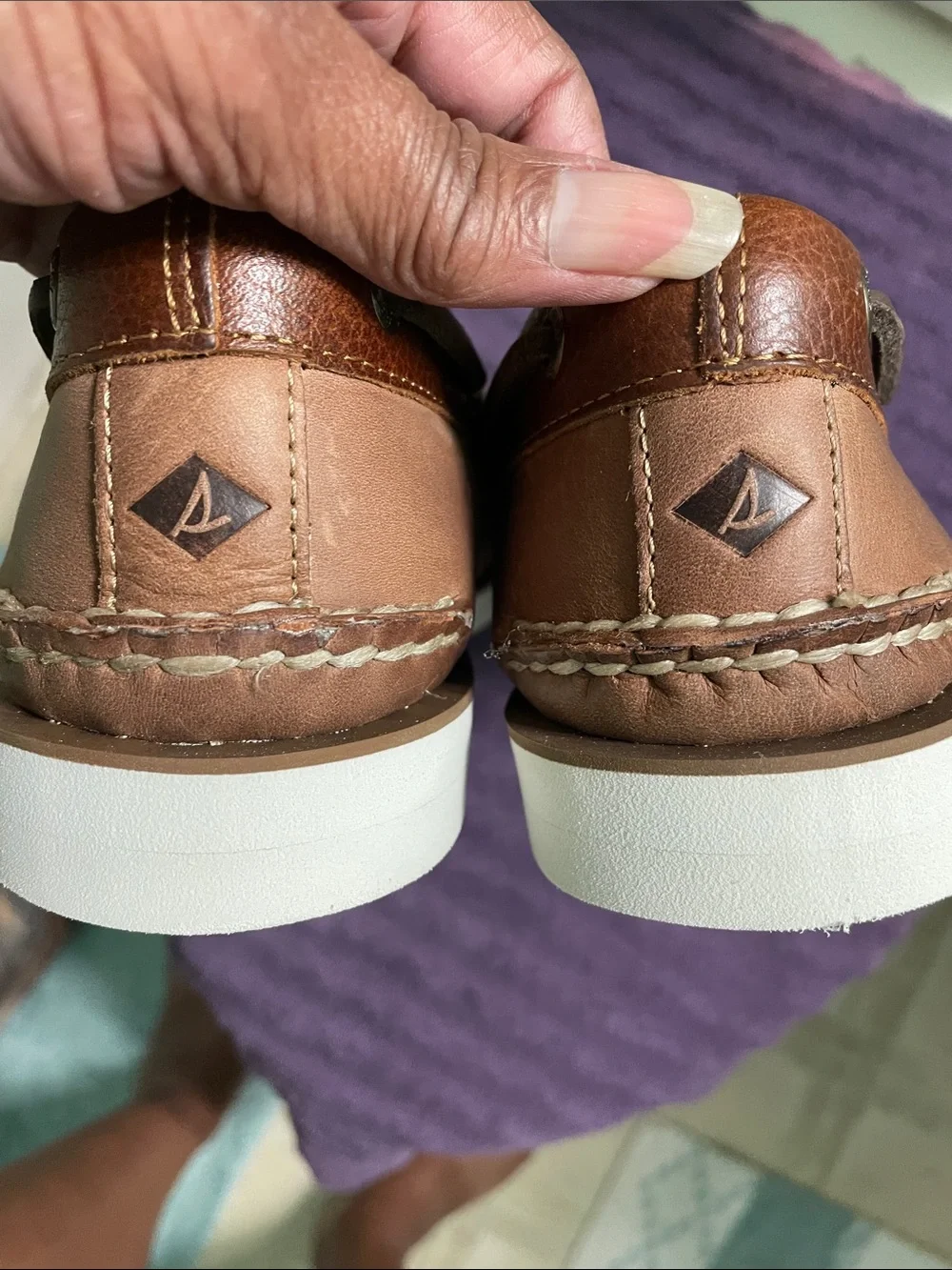 BRAND NEW! Sperry Men's Two-Tone Brown Leather Boat Shoes
